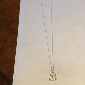 Sterling silver initial necklace